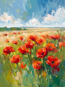 Mohnblumen in den Hügeln