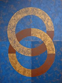 Gold Ring Duo by Eye catching paintings