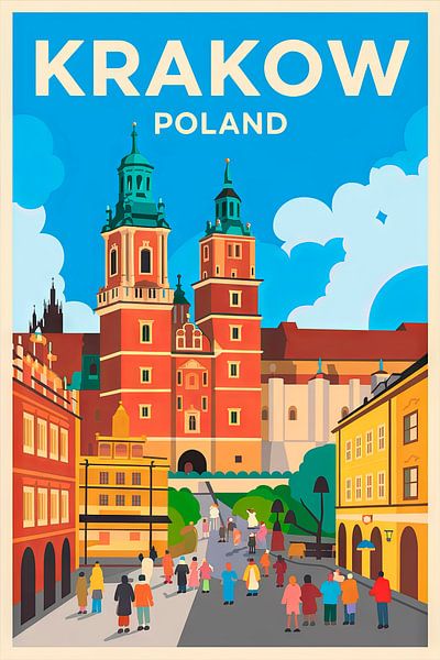 Krakow, Poland. by Poster Art Shop
