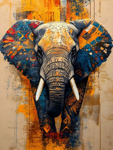 Powerful Elephant: An Artful Ode to the Wilderness