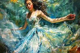 painterly energetic portrait by Egon Zitter