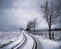 besneeuwde weg Harz bij Ratlar