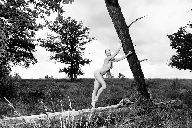 Sehr schöne nackte Frau in Vintage Schwarz-Weiß-Fotografie von Photostudioholland