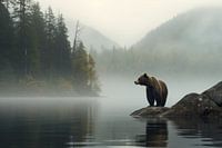 Braunbär am See