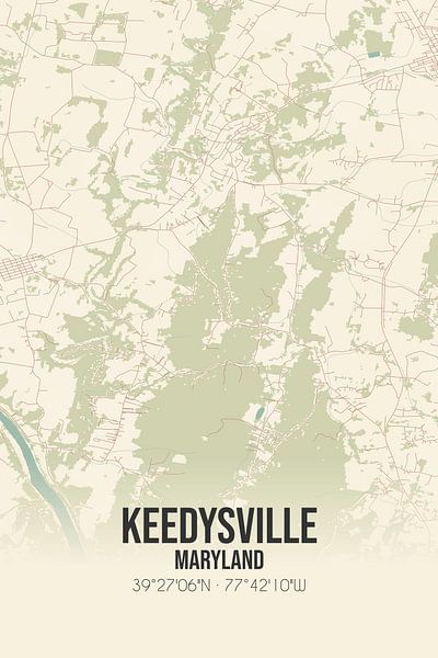 Vintage map of Keedysville (Maryland), USA. by Prints of Place