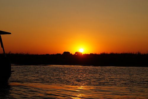 zonsondergang in Chobe