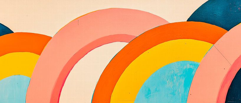 Colourful rainbows - Abstract art by Poster Art Shop