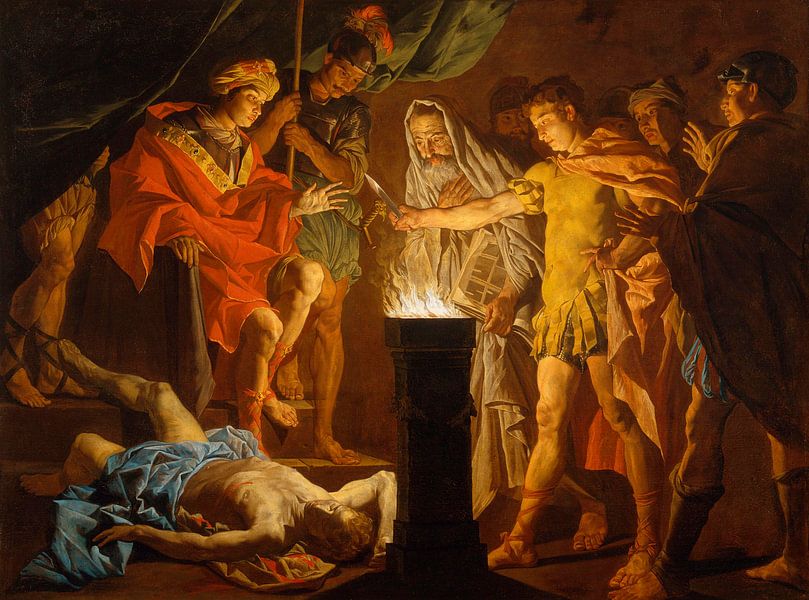 Mucius Scaevola in the presence of Lars Porsenna, Matthias Stom by Masterful Masters