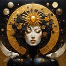 Celestial Muse - Black - Square by Mellow Art thumbnail