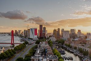 Coucher de soleil Skyline Rotterdam sur MAT Fotografie