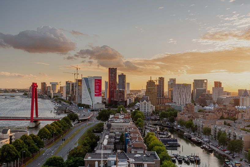 Sonnenuntergang Skyline Rotterdam von MAT Fotografie