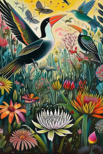 Tropical flower meadow