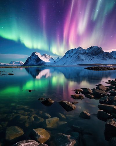 Aurora Borealis at night