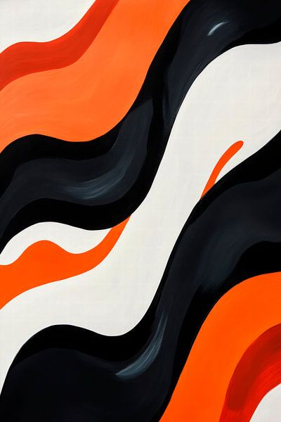 Motifs de vagues colorés - Abstrait par Poster Art Shop