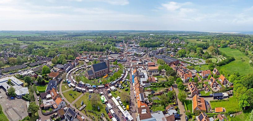 Aerial panorama of the town of Renesse in Zeeland Netherlands by Eye on You