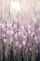 Dreamy abstract field of flowers