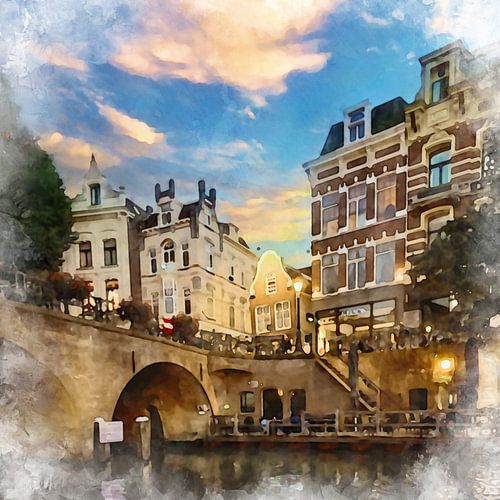 Bakkerbrug over de Oudegracht in Utrecht.