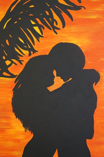 Paar im Sonnenuntergang