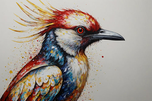 Vogel met een kuif