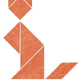 Tangram fox simpliste sur Twan Van Keulen