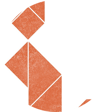 Simplistic tangram fox van Twan Van Keulen