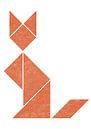 Simplistic tangram fox van Twan Van Keulen thumbnail