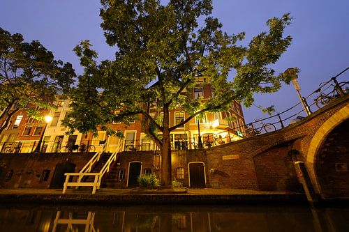 Oudegracht with Zandbrug in Utrecht