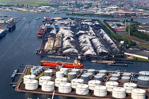 Aerial port of Amsterdam