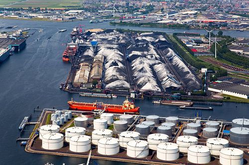Luchtfoto haven van Amsterdam