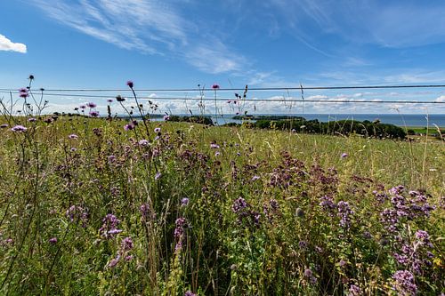Groß Zicker, uitzicht op Klein Zicker, het meer Zicker en de Oostzee, Ruegen