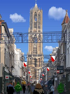 016. Zadelstraat en Domtoren van Domstad Rudie