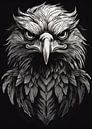 Majestic Falcon in Black and White 01 by Art-Time thumbnail