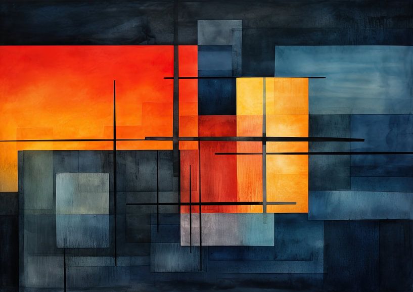 Transparant schilderij 34982 van Abstract Schilderij