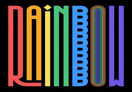 Rainbow Text Art Pride by Art Kingdom