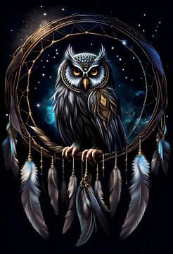 Dreamcatcher Owl Indian Power Animal Totem Animal by Creavasis