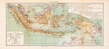 Vintage kaart Insulinde (Indonesië) van Studio Wunderkammer