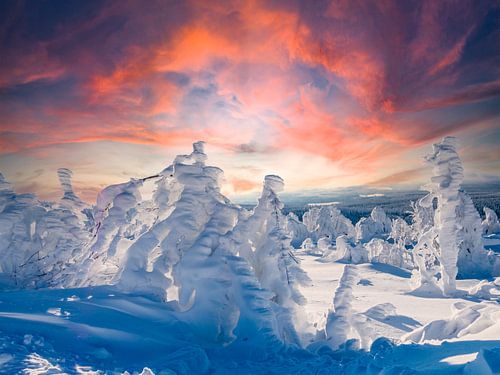 Winterlandschap in het Ertsgebergte