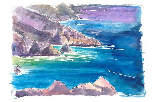 Paysage côtier sauvage de Big Sur en Californie