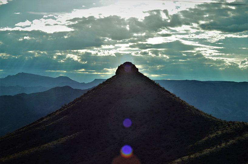 Ondergaande zon in Arizona van Lisanne Rodenburg