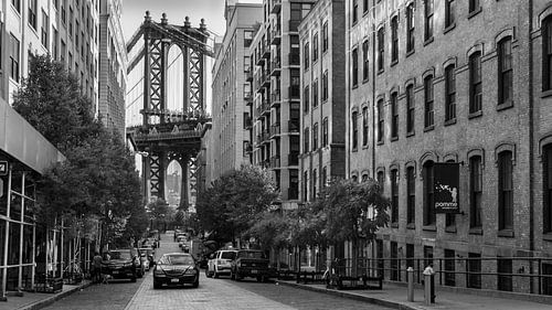 Adams Street In Dumbo Brooklyn New York