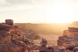 Coucher de soleil dans la Valle de la Luna au Chili sur Shanti Hesse