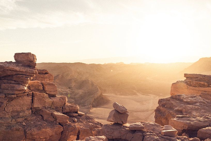 Coucher de soleil dans la Valle de la Luna au Chili par Shanti Hesse