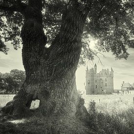 Schloss Doornenburg Niederlande in schwarz und weiß von Hilda Weges