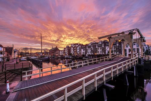 Galgewater Leiden bij zonsopkomst