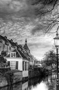Zuidsingel en Dieventoren historisch Amersfoort zwartwit