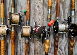 Old Deep Sea Fishing Rods van Renald Bourque