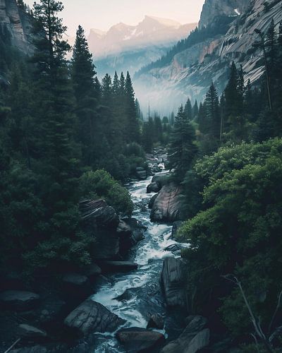 Autumn light in the fog