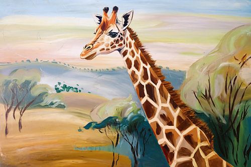 Giraffe in natuurlijke omgeving