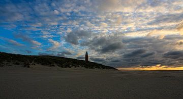 Texel vuurtoren strand van Peter van Weel