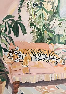 Lion on the sofa